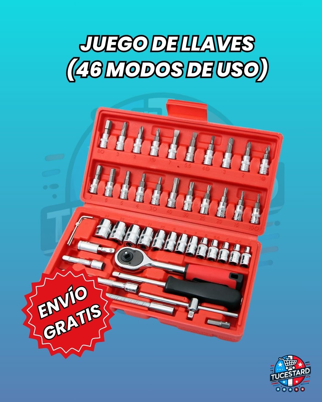 Set de herramienta de 46 piezas de 1/4