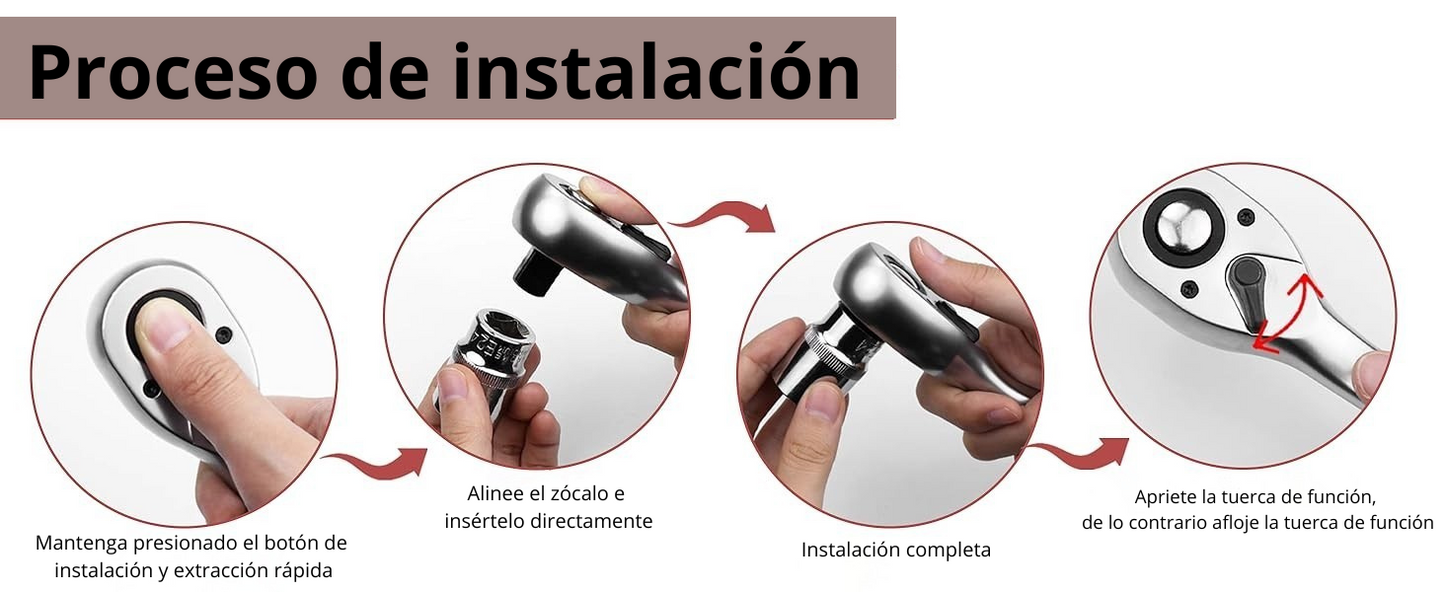 Set de herramienta de 46 piezas de 1/4