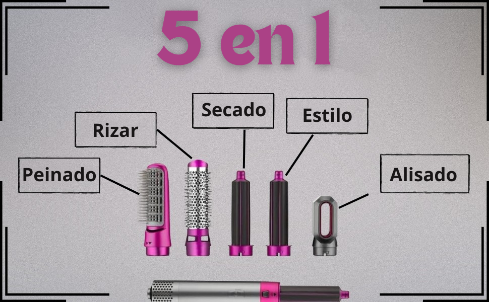 Cepillo con 5 funciones en 1