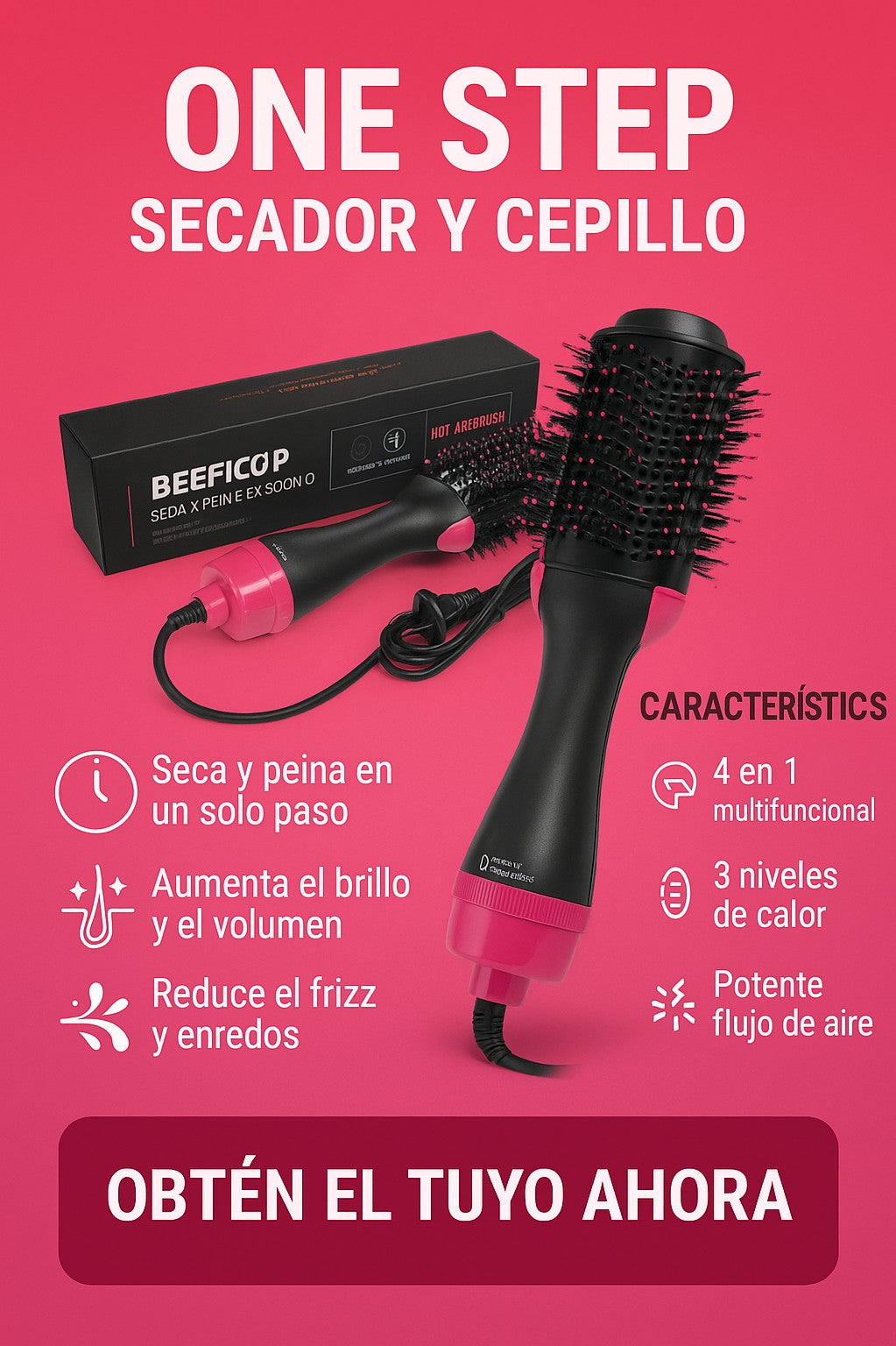 Cepillo multifuncional 4 en 1