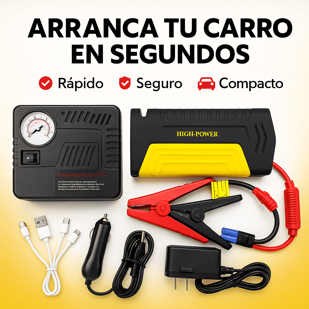 Jumper vehiculo + compresor (todo en 1)
