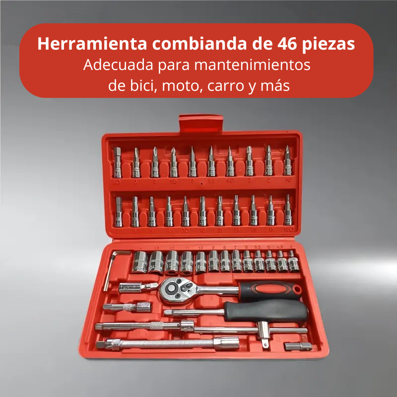 Set de herramienta de 46 piezas de 1/4