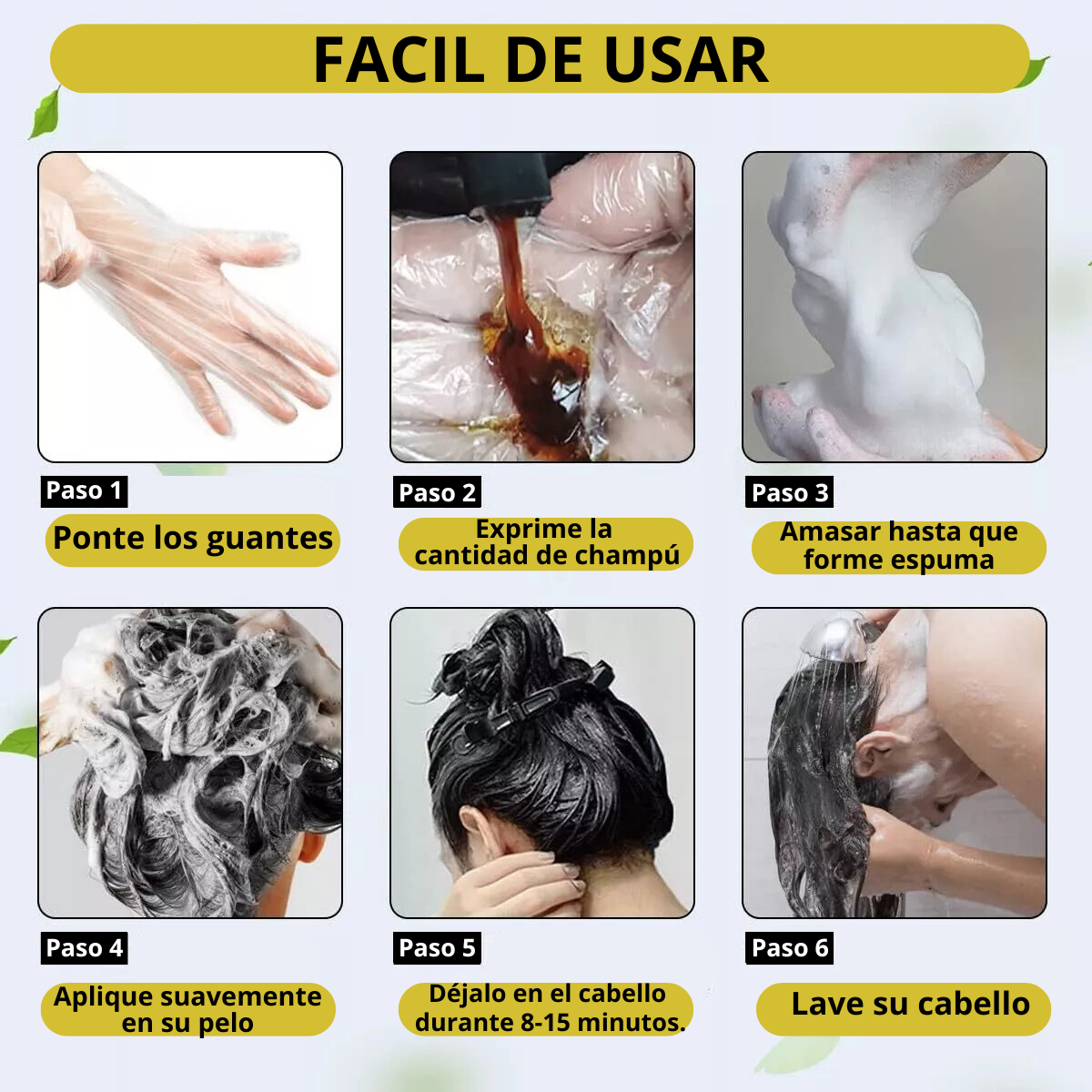 SHAMPOO CUBRE CANAS (TINTE NEGRO)